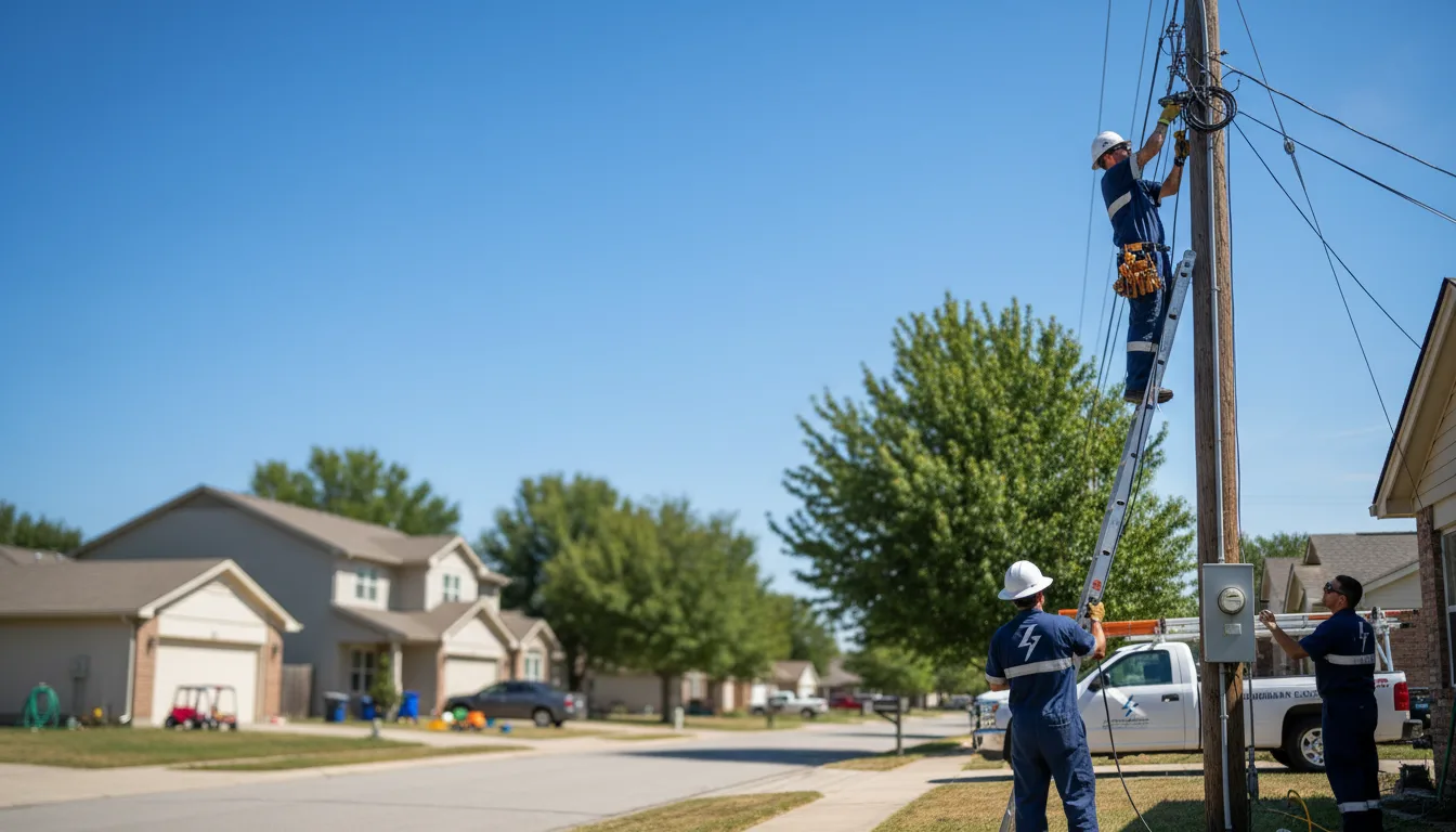 Residential electrician providing installation services in Goltry, OK